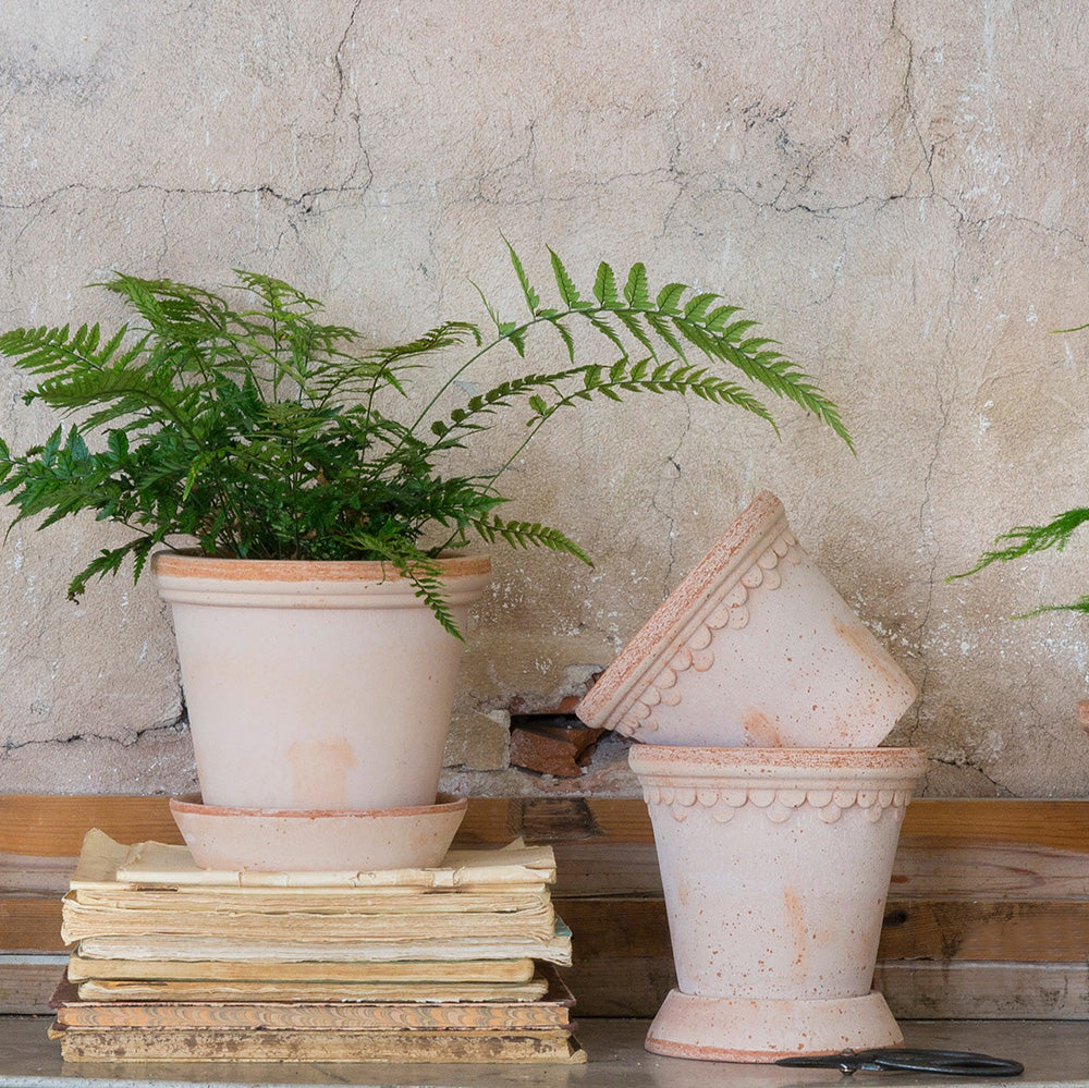 Goodee-Bergs Potter-Copenhagen Ø14 Planter & Saucer - Color - Raw Rosa