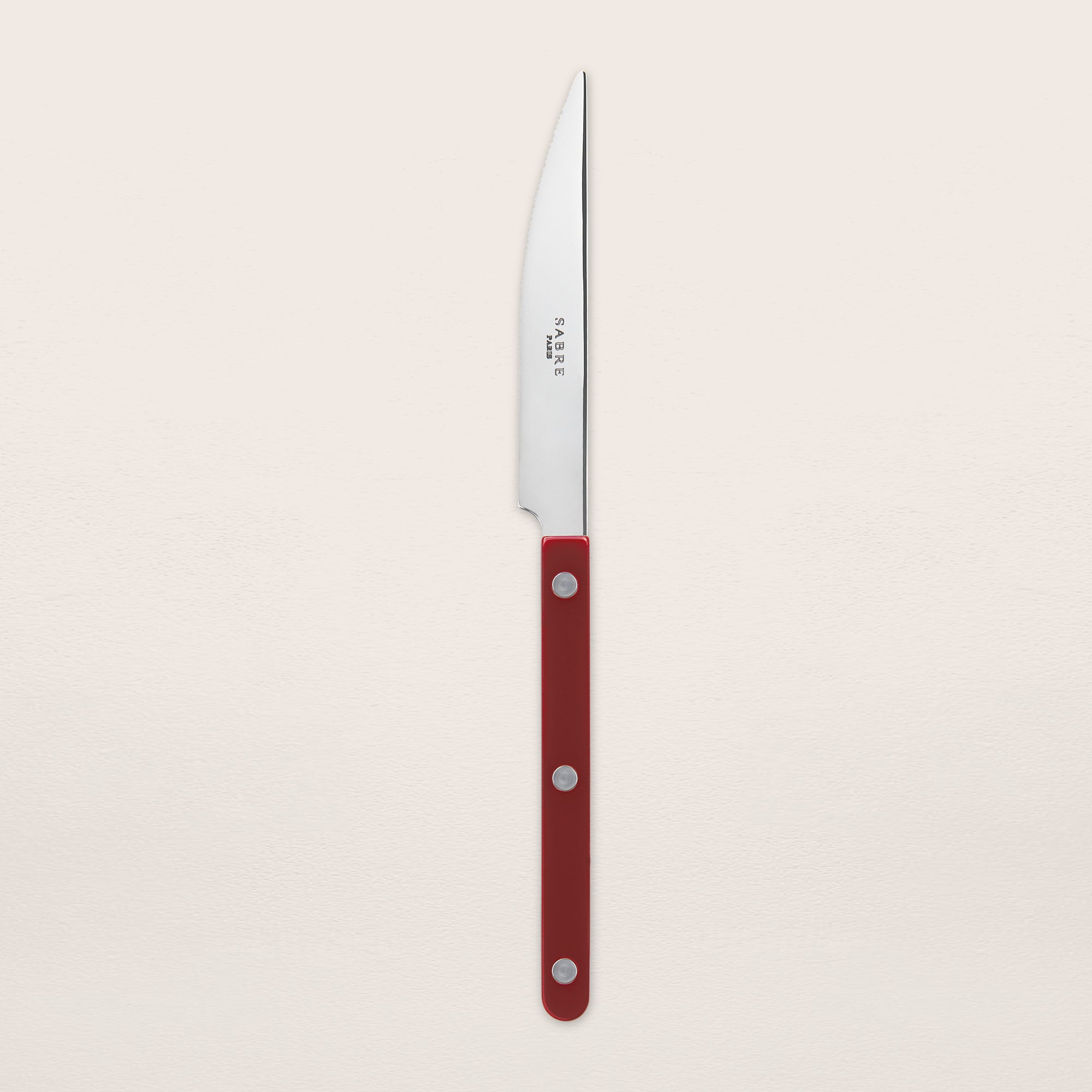 Goodee-Sabre Paris-Bistrot Solid Flatware - Set of 4 - Color - Burgundy/Shiny