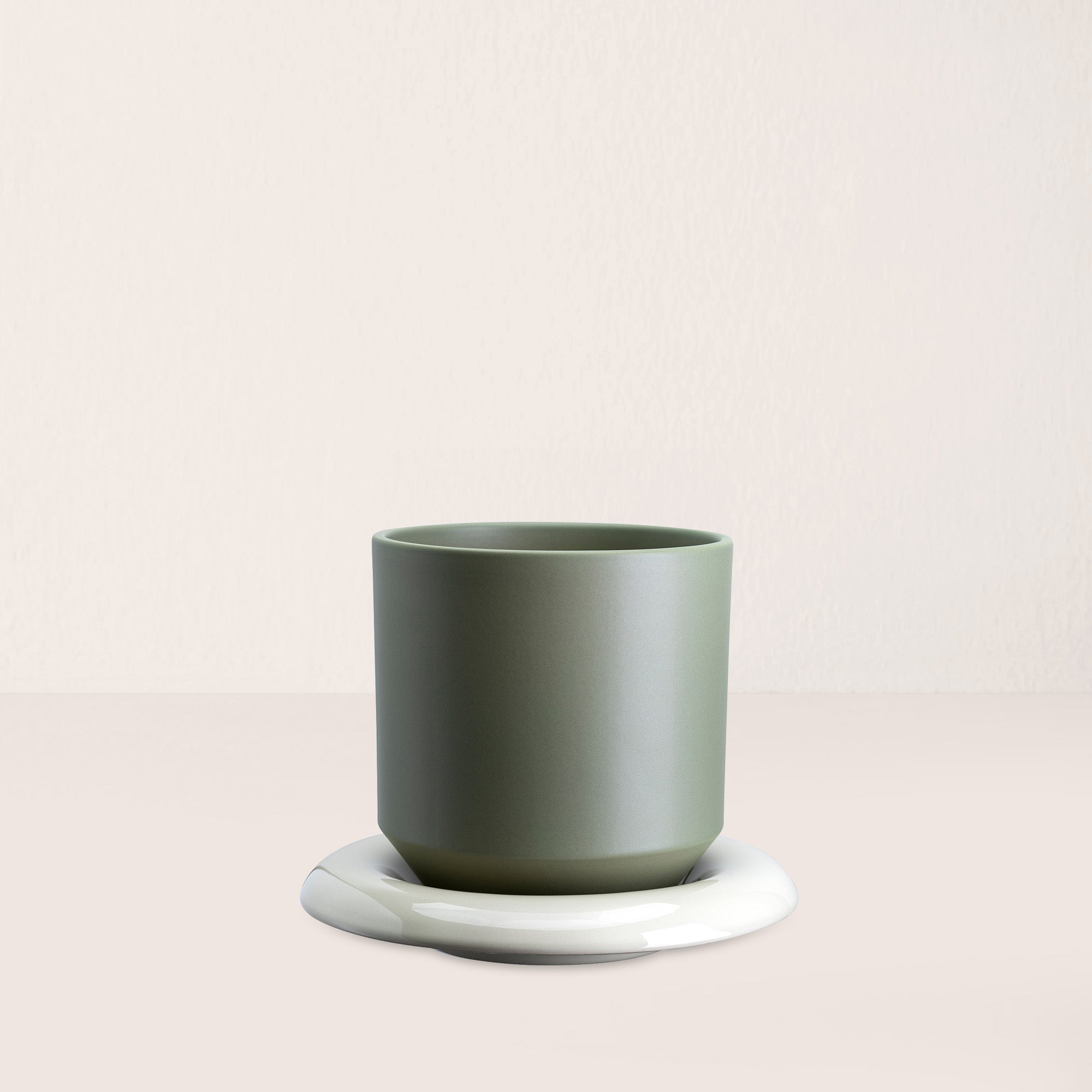 Goodee-Bergs Potter-Lily Ø14 Saucer & Planter - Color - Sandstone Glazed