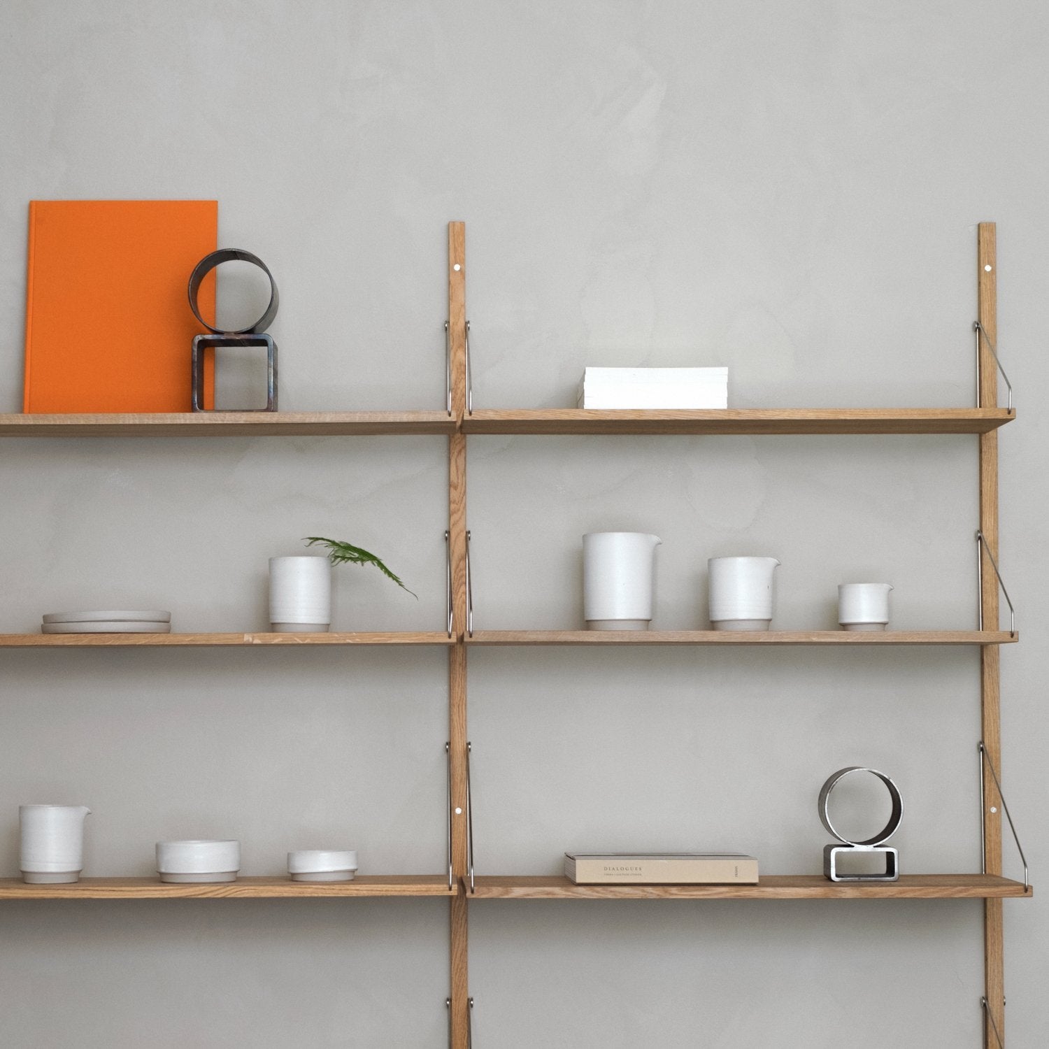 Goodee-Frama-Shelf Library Natural | Double Section - Size - 4 Shelves