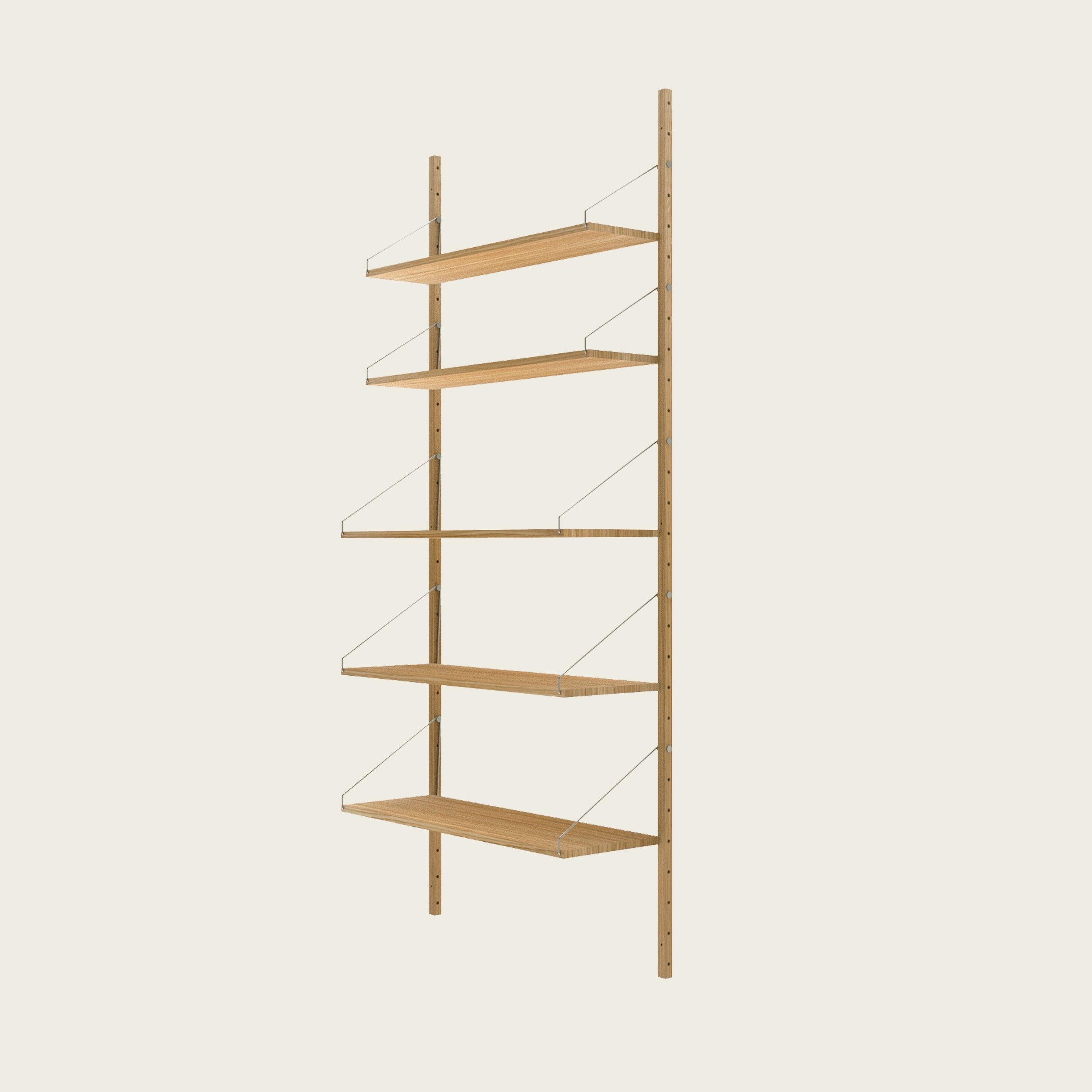 Goodee-Frama-Shelf Library Natural | Single Section - Size - 5 Shelves