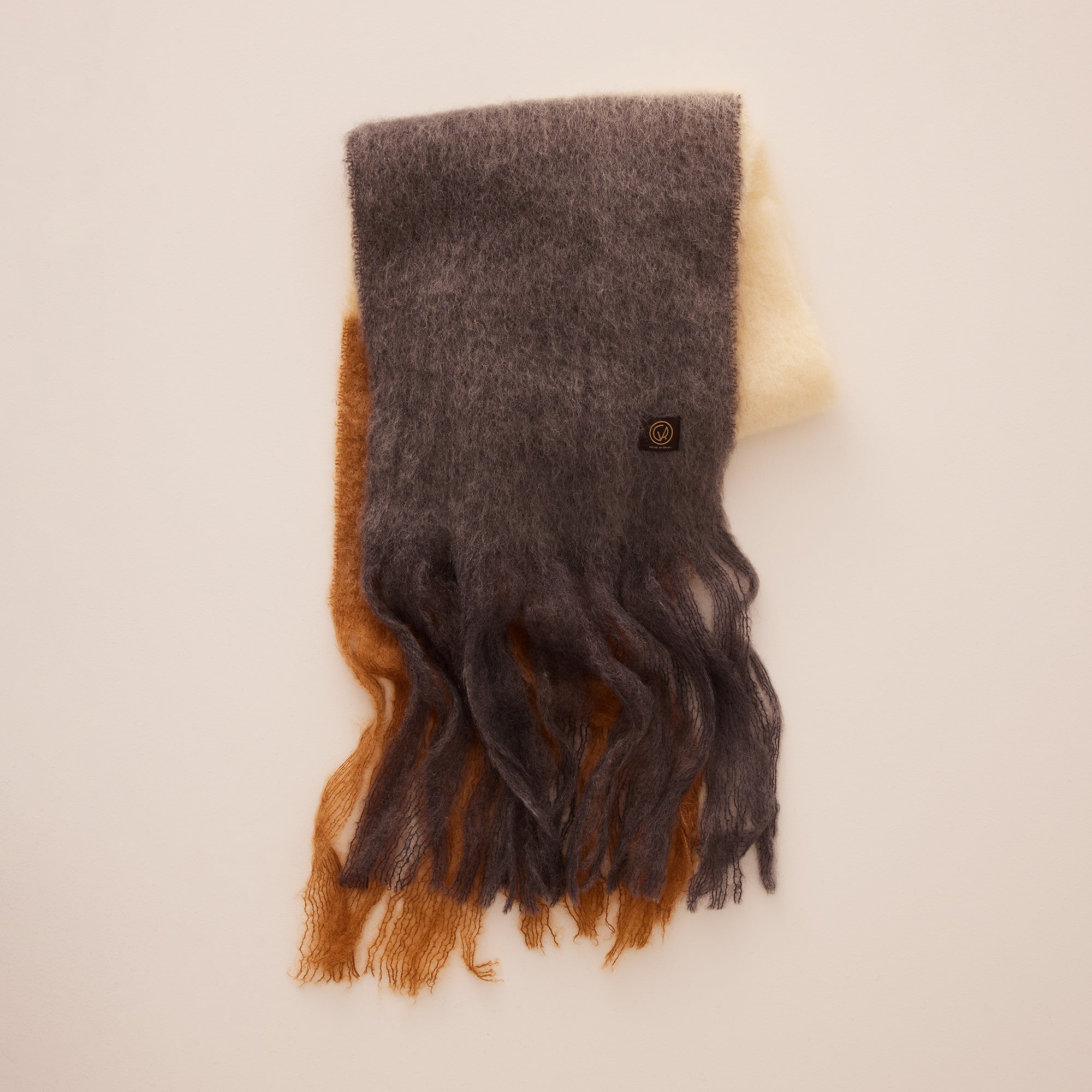 Goodee-Ezcaray-Color Block Scarf - Color - Camel/Cream/Charcoal