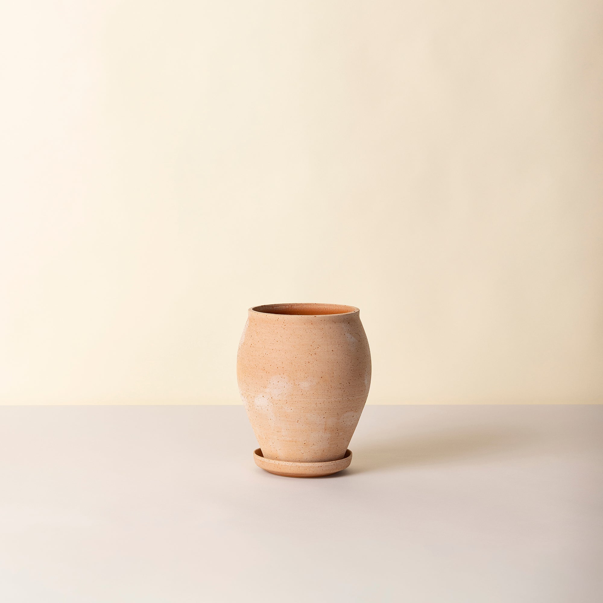 Goodee-Bergs Potter-Delphi Ø22 Tall Planter & Saucer - Color - Raw Rosa