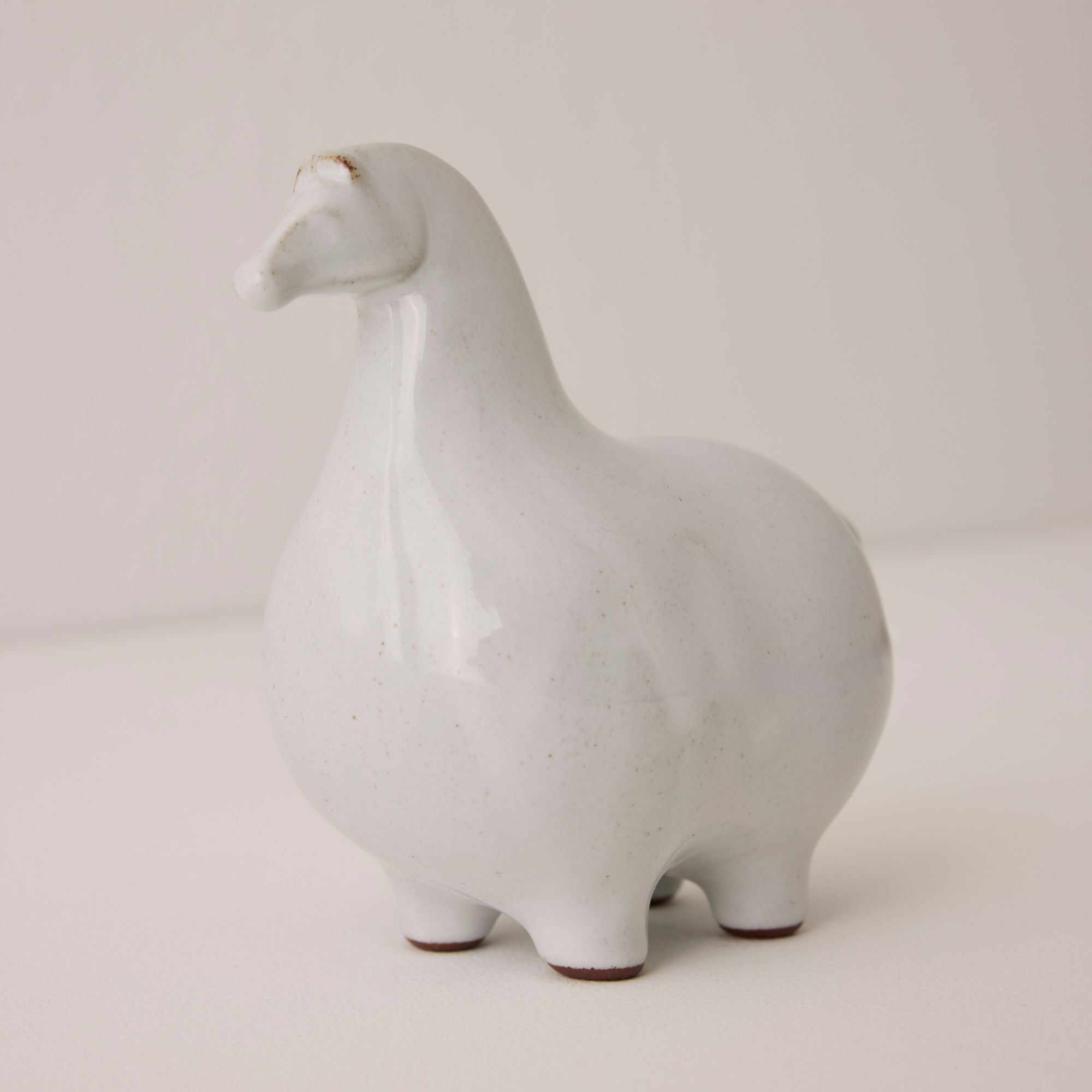 Goodee-Kashiwa Craft-Horse Ornament  - Glazed - Color - White