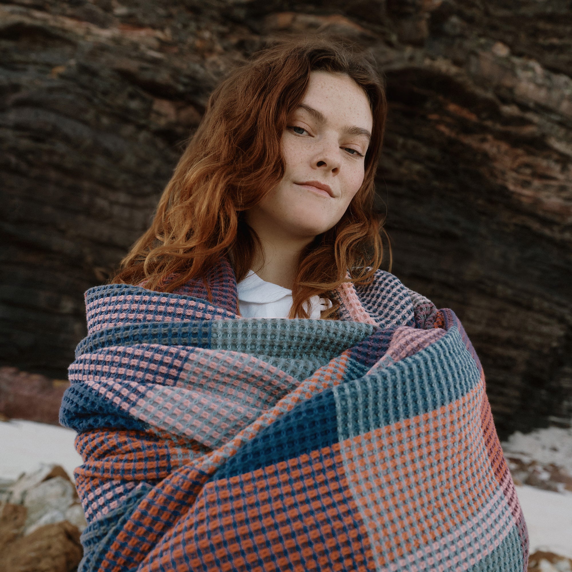 Goodee-Mungo-Vrou-Vrou Woven Cotton Blanket - Nebula - Color - Nebula