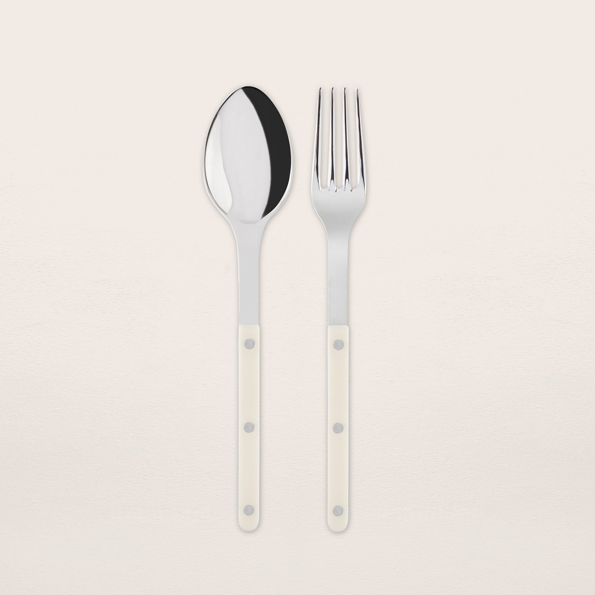 Goodee-Sabre Paris-Bistrot Solid Serving Set - Color - Ivory/Shiny