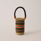 Goodee-Baba Tree-Wine Bottle Basket - Exclusive - Color - Brown & Pink