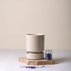 Goodee-Bergs Potter-Hoff Ø14 Planter & Saucer Gift Set - Color - Sandstone Glazed