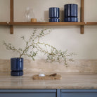Goodee-Bergs Potter-Hoff Ø14 Planter & Saucer Gift Set - Color - Sapphire Blue Glazed
