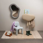 Goodee-ecoBirdy-Marine Mirror Marine Shelf - Color - Stony Grey and Faded White