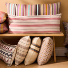 Goodee-Tensira-Cotton Cushion Cover - Color - Chocolate Brown & Black Stripe