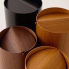 Goodee-Saito Wood-Wooden Waste Basket with Lid - Large
