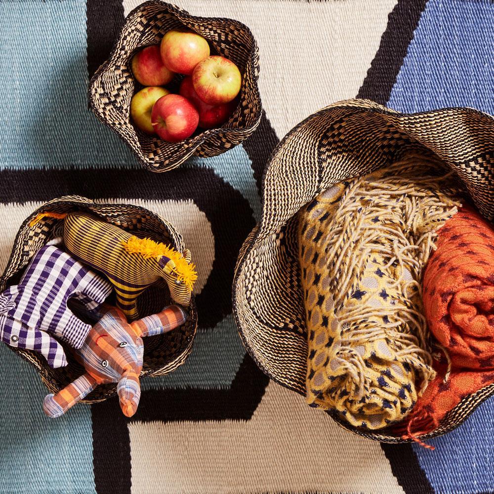Goodee-Baba Tree-Pakurigo Basket - Color - Black & White